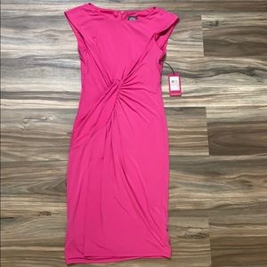 Vince Camuto pink gathered dress size 2